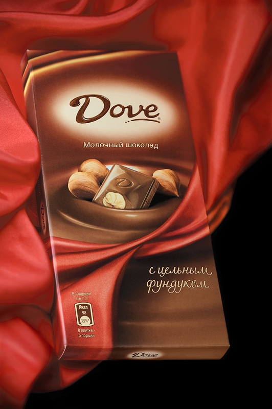 Шоколад молочный с фундуком dove 100 г