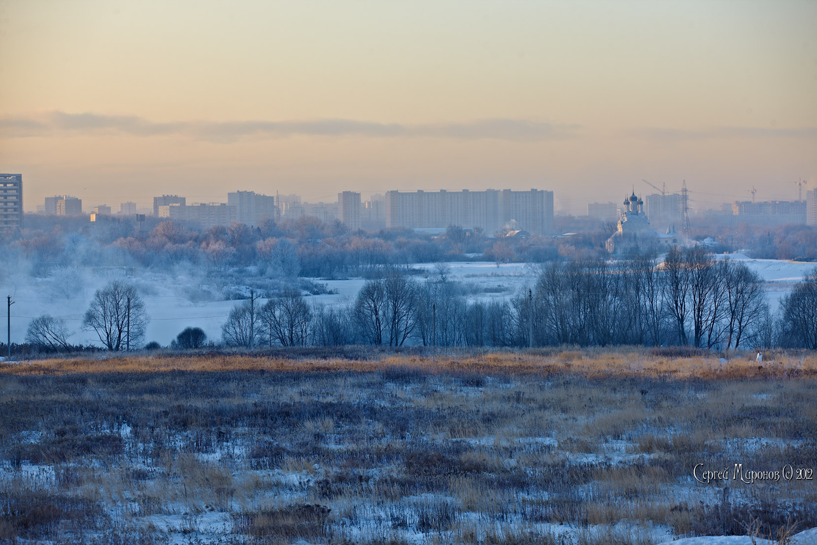 Зима рассвет москва