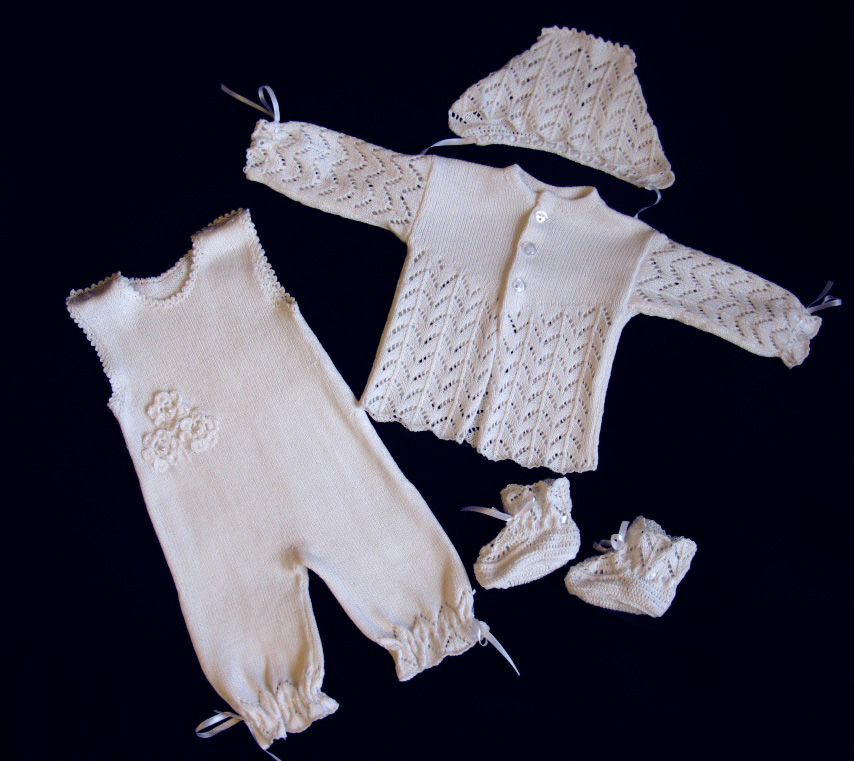 Комплект для новорожденного спицами. Одежда для новорожденных. Крестильный набор для мальчика. Комплекты для новорожденных. Вязаные вещи для новорожденных.