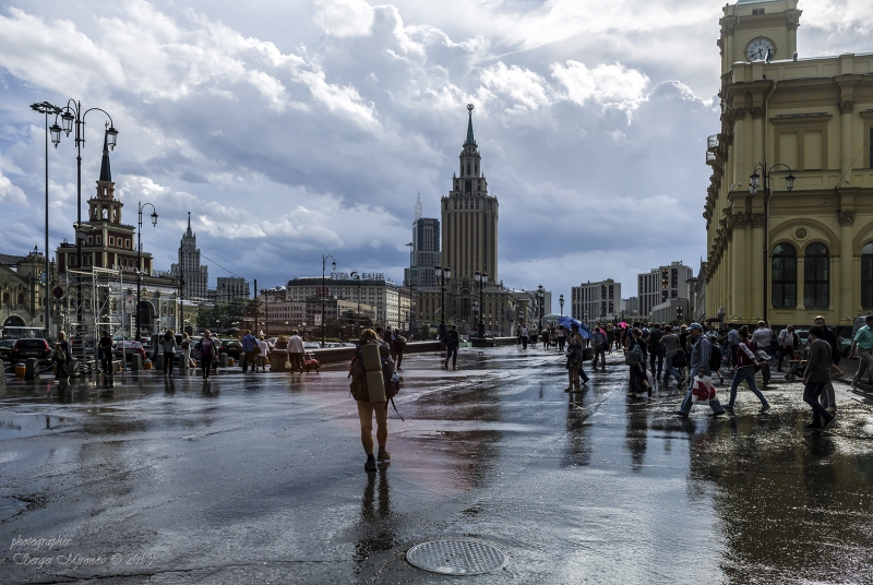 Дождь в москве фото красивые