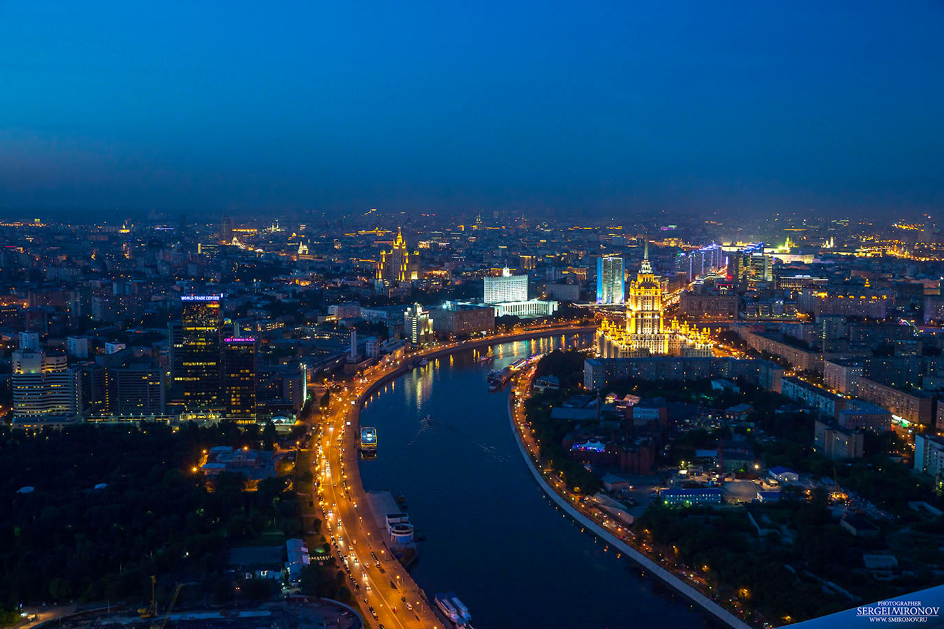 Ночная Москва панорама